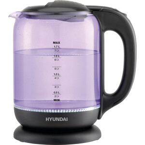 Чайник электрический Hyundai HYK-G5809 фиолетовый/черный kitfort чайник kt 6140 1 бело фиолетовый
