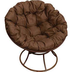 Кресло Планета про Папасан без ротанга коричневое, коричневая подушка (12010205)