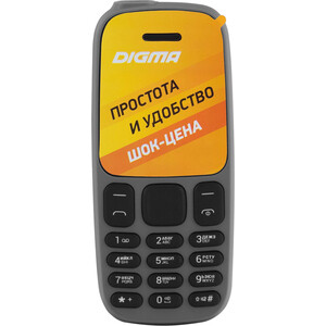 Мобильный телефон Digma A106 Linx 32Mb серый моноблок 2Sim 1.44'' 68x98 GSM900/1800 LT1065PM A106 Linx 32Mb серый моноблок 2Sim 1.44" 68x98 GSM900/1800 - фото 1