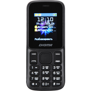 фото Мобильный телефон digma a172 linx 32mb черный моноблок 2sim 1.77'' 128x160 gsm900/1800 microsd max32gb