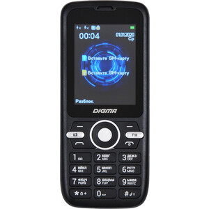 Мобильный телефон Digma B240 Linx 32Mb черный моноблок 2Sim 2.44'' 240x320 0.08Mpix GSM900/1800 FM microSD мобильный телефон digma c281 linx 32mb моноблок 2sim 2 8 240x320 0 08mpix gsm900 1800 mp3 microsd