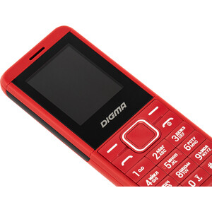 Мобильный телефон Digma C171 Linx 32Mb красный моноблок 2Sim 1.77'' 128x160 0.08Mpix GSM900/1800 FM microSD max16Gb C171 Linx 32Mb красный моноблок 2Sim 1.77