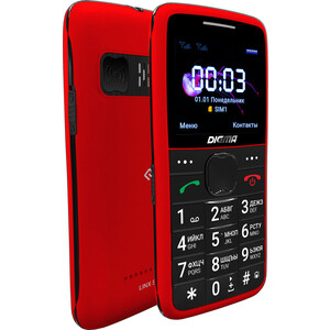 фото Мобильный телефон digma s220 linx 32mb красный моноблок 2sim 2.2'' 176x220 0.3mpix gsm900/1800 mp3 fm microsd max32gb