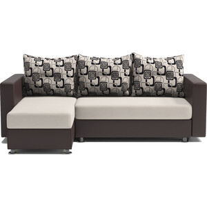 Угловой диван Шарм-Дизайн Ария левый экокожа шоколад и ромб диван угловой мебелико сенатор микровельвет фиолетовый левый