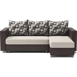 Угловой диван Шарм-Дизайн Ария правый экокожа шоколад и ромб диван угловой мебелико комфорт эко кожа бело правый