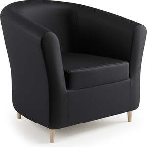 Кресло Шарм-Дизайн Евро Лайт черная экокожа шкаф шарм дизайн евро лайт с полками 50х45 дуб сонома белый