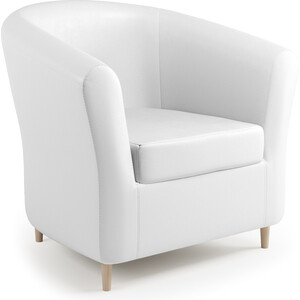 Кресло Шарм-Дизайн Евро Лайт белая экокожа шкаф шарм дизайн евро лайт с полками 50х45 дуб сонома белый