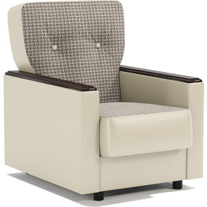 Кресло для отдыха Шарм-Дизайн Классика Д Корфу беж и экокожа беж кресло для отдыха мебелик марго экокожа ева 1 каркас орех антик