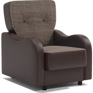 Кресло для отдыха Шарм-Дизайн Классика В Корфу коричневый и экокожа шоколад часы настенные классика коричневый диаметр 30 5 см