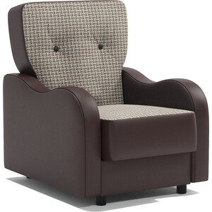 Кресло для отдыха Шарм-Дизайн Классика В Корфу беж и экокожа шоколад кресло для отдыха френсис тк 259
