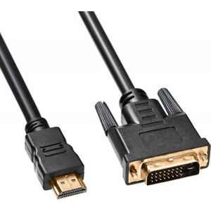 Кабель Buro HDMI-19M-DVI-D-1.8M HDMI (m) DVI-D (m) 1.8м феррит.кольца черный