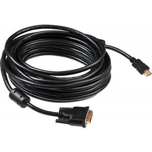 Кабель Buro HDMI-19M-DVI-D-10M HDMI (m) DVI-D (m) 10м феррит.кольца черный кабель hdmi dvi d 1 8м buro позолоченные контакты ферритовые кольца hdmi 19m dvi d 1 8m