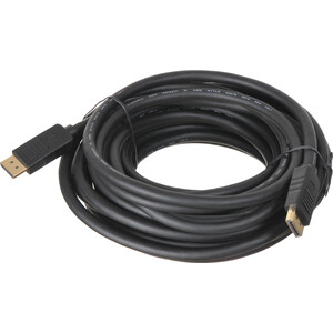Кабель аудио-видео Buro DisplayPort (m)/DisplayPort (m) 10м. черный (BHP-DPP-1.4-10) кабель аудио видео buro 1 2v minidisplayport m minidisplayport m 2м позолоченные контакты белый bhp mdpp 2
