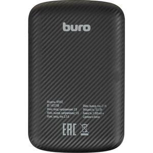 Внешний аккумулятор Buro BP05E 5000mAh 2.1A черный (BP05E10PBK)
