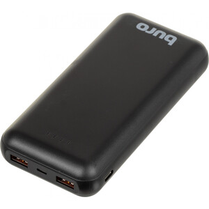 фото Внешний аккумулятор buro bpf20e 20000mah 4.5a qc pd 2xusb черный (bpf20e22pbk)