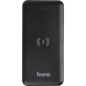 фото Внешний аккумулятор buro bpw10e 10000mah 2a 2xusb беспроводная зарядка черный (bpw10e10pbk)
