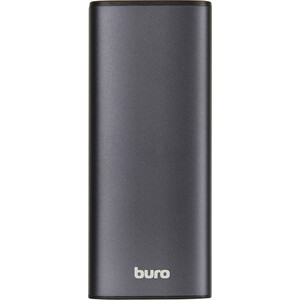Внешний аккумулятор Buro RB-10000-QC 10000mAh 3A Quick Charge 3.0, Power Delivery 18W 2xUSB серебристый