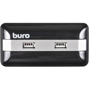 Разветвитель USB Buro BU-HUB7-U2.0 7порт. черный разветвитель usb buro bu hub4 0 5 u2 0 candy 4порт серебристый