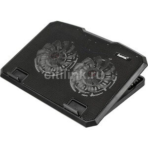 Подставка для ноутбука HAMA (00053065) 15.6'' 370x270x30 мм 23дБ 2x 140 мм FAN 802 г пластик черный