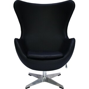 Кресло Bradex Egg Chair черный, натуральная кожа (FR 0808)