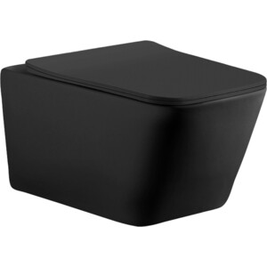 Унитаз подвесной безободковый Aquanet Tavr-W BW с сиденьем микролифт, черный матовый (287011) унитаз компакт aquanet tavr 00257420