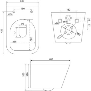 Унитаз подвесной безободковый IDDIS Bild с сиденьем микролифт (BILRDSEi25)
