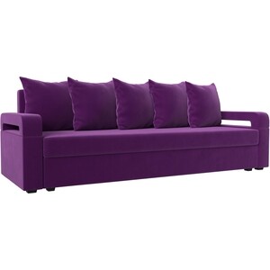 Прямой диван Лига Диванов Гермес лайт микровельвет фиолетовый (112698) прямой диван лига диванов ливерпуль лайт микровельвет фиолетовый