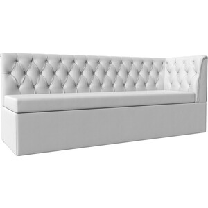 фото Кухонный диван лига диванов маркиз с углом экокожа белый правый угол (112846)