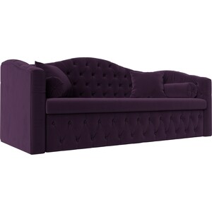 Прямой диван Лига Диванов Мечта велюр фиолетовый (112855) прямой диван лига диванов неаполь велюр фиолетовый 111930