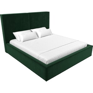 Интерьерная кровать Лига Диванов Аура 160 велюр зеленый (113020)