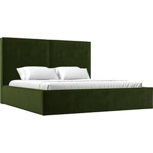 Интерьерная кровать Лига Диванов Аура 160 микровельвет зеленый (113028) интерьерная кровать лига диванов афродита 160 микровельвет зеленый 113054