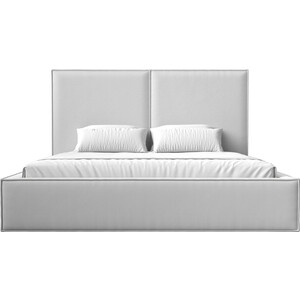 фото Интерьерная кровать лига диванов аура 160 экокожа белый (113040)