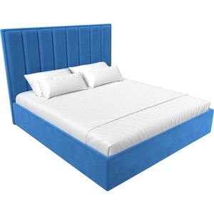 Интерьерная кровать Лига Диванов Афродита 160 велюр голубой (113045)