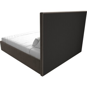 фото Интерьерная кровать лига диванов афродита 160 велюр коричневый (113047)