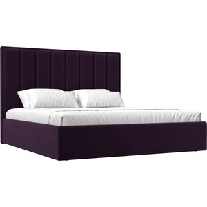 Интерьерная кровать Лига Диванов Афродита 160 велюр фиолетовый (113049) интерьерная кровать лига диванов афродита 160 микровельвет коричневый 113056