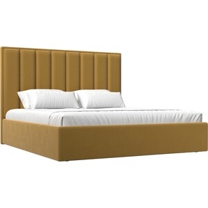 Интерьерная кровать Лига Диванов Афродита 160 микровельвет желтый (113053) интерьерная кровать лига диванов афродита 160 микровельвет зеленый 113054