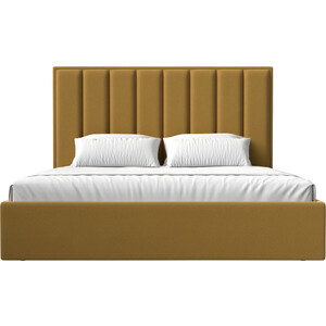 фото Интерьерная кровать лига диванов афродита 160 микровельвет желтый (113053)
