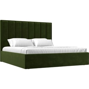 фото Интерьерная кровать лига диванов афродита 160 микровельвет зеленый (113054)