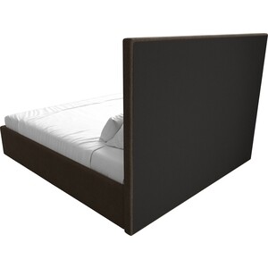 фото Интерьерная кровать лига диванов афродита 160 рогожка коричневый (113063)