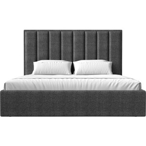 фото Интерьерная кровать лига диванов афродита 160 рогожка серый (113064)