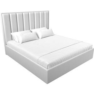 фото Интерьерная кровать лига диванов афродита 160 экокожа белый (113066)