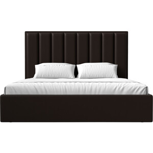 фото Интерьерная кровать лига диванов афродита 160 экокожа коричневый (113067)