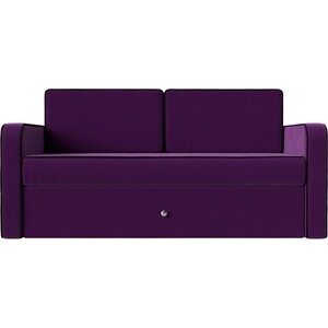 Детский диван трансформер Лига Диванов Смарт микровельвет фиолетовый\черный Смарт микровельвет фиолетовый\черный - фото 2