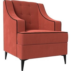 Кресло Лига Диванов Марк микровельвет коралловый\коричневый (111877) кресло лига диванов кресло кипр микровельвет коралловый коричневый