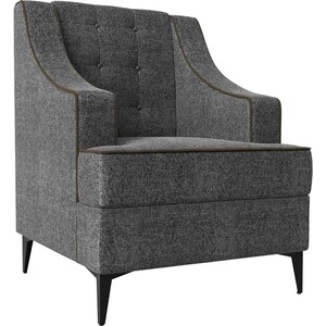Кресло Лига Диванов Марк рогожка серый\коричневый (111889) прямой диван лига диванов марк велюр серый 111899