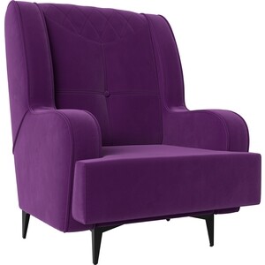 Кресло Лига Диванов Неаполь микровельвет фиолетовый (111967) кресло лига диванов неаполь микровельвет бордовый 111961