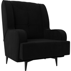 Кресло Лига Диванов Неаполь микровельвет черный (111968) кресло лига диванов неаполь микровельвет бордовый 111961