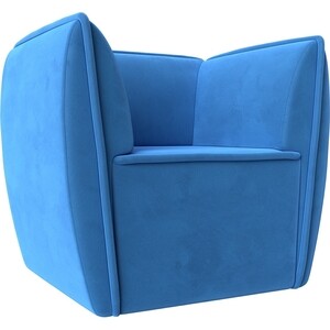 Кресло Лига Диванов Бергамо велюр голубой (111980) кресло лига диванов флорида велюр голубой 112282