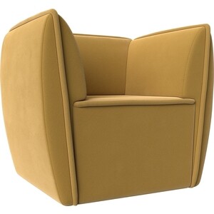 Кресло Лига Диванов Бергамо микровельвет желтый (112002) кресло лига диванов бергамо микровельвет желтый коричневый 112003