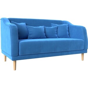 фото Кухонный диван лига диванов киото велюр голубой (113071)